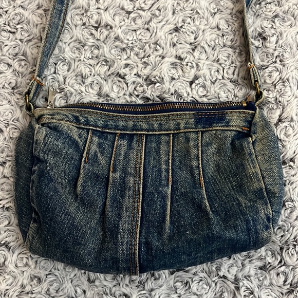 Denim Jeans Vintage Purse Crossbody Shoulder Bag Boho Anthro Coastal Kawaii Goth - Picture 2 of 9